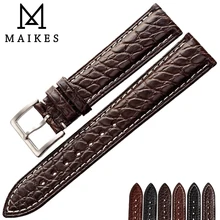 MAIKES Watch Accessories Women Watchbands 14mm - 24mm Stainless Steel Buckle Genuine Leather Watch Strap For Brand Watch Band maikes fashion pink watch band women watch accessories real cow leather watch strap bracelet watchbands for dw ck seiko citizen