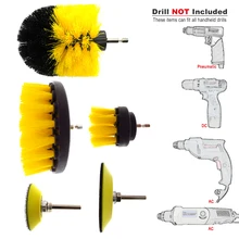 3 шт. щетка для дрели, Набор Щеток Для Затирки, плитки, раковины, чистки поверхности ванны+ 2 шт " /3" резервная шлифовальная площадка