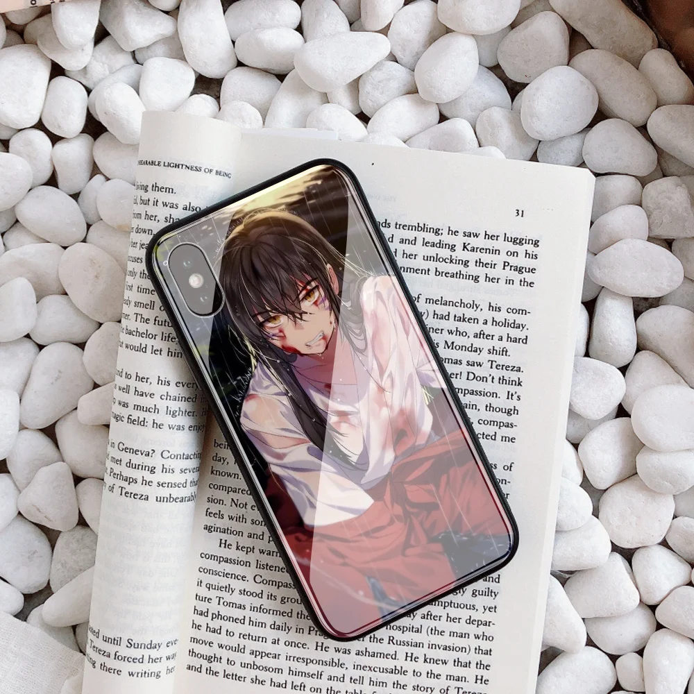 Inuyasha DIY чехол для телефона для iPhone 7 8 6 S Plus Капа закаленное стекло индивидуальная крышка телефона для iPhone X XR XS MAX обои - Цвет: 20295