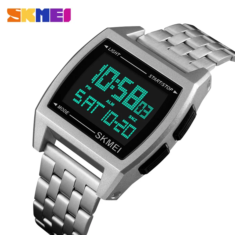 

SKMEI Top Brand Luxury Steel Men Sports Watch LED Digital Watches Men's Watch Relogio Masculino