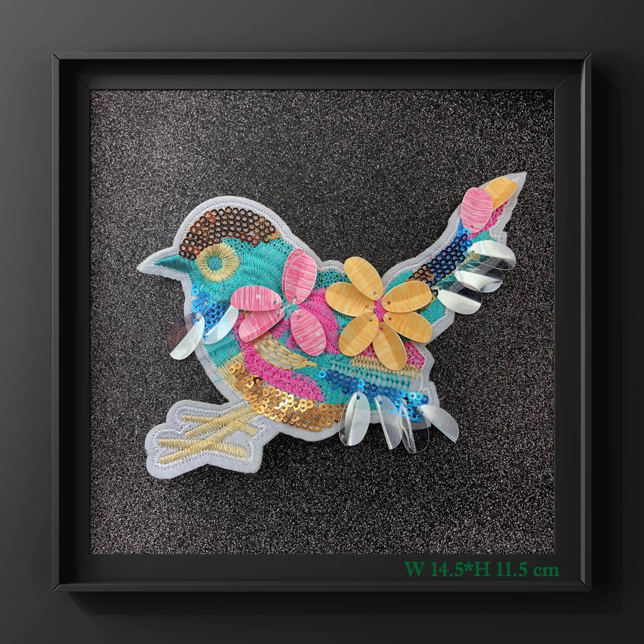 

JOD 14.5*11.5cm Retro Fashion 3D Bird Embroidery Decorative Patch Applique Sew on Patches for Clothing Applications Stickers DIY