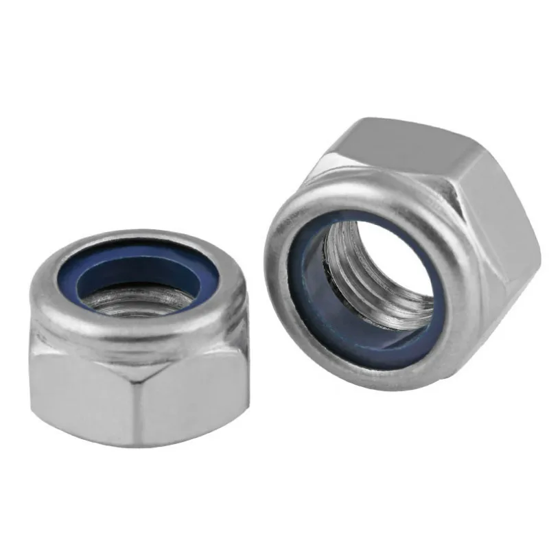 2PCS Nylon Lock Nut DIN985 M16 M20 Stainless Steel Nylon Self locking