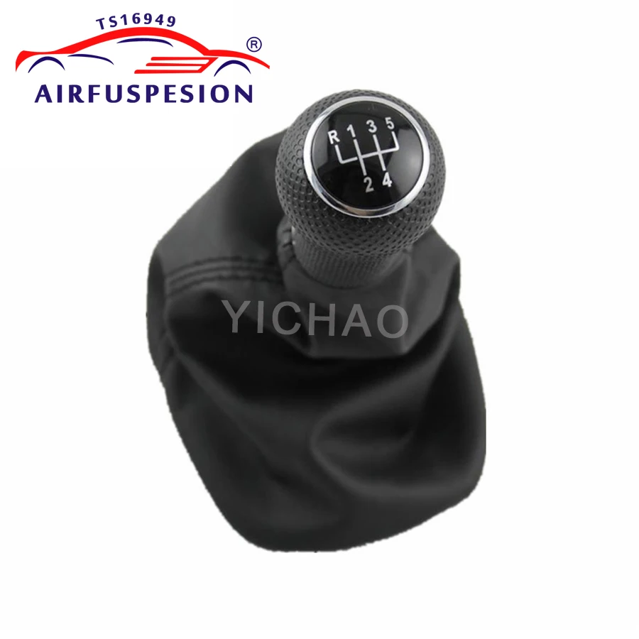 

5 Speed Gear Shift Knob with Giator Leather Boot For VW GOLF IV BORA 1J0711113 1999-2006 12mm Hole Gear Lever Gaiter Boot