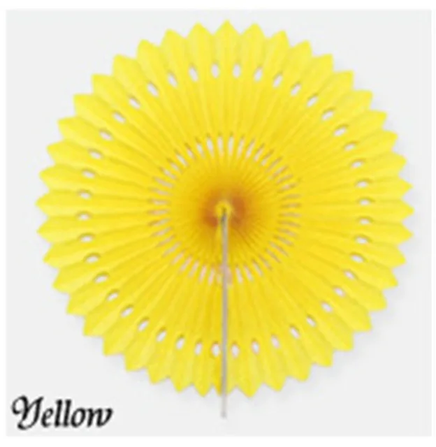 HAOCHU 5 шт./лот " 12" 1"(20 см 30 см 40 см) Принадлежности для фестиваля красочный бумажный веер в виде цветка Свадьба домашний DIY бумажный Декор - Цвет: yellow