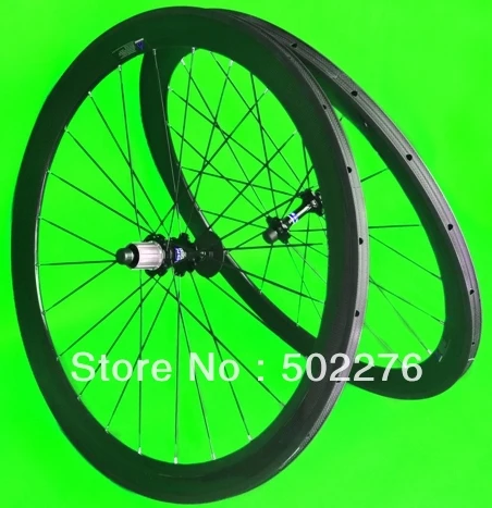 

Full Carbon Road Bike 700C Tubular Wheelset wheel rim 50mm hub , spokes