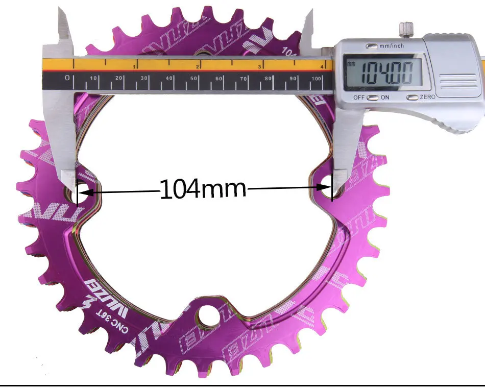 Wuzei одна ширина система отслеживания скорости Корона Bcd 104 Rodada 32 11 T 34 T 36 T 38 T для Mtb колесо и педали Стоматологическое кольцо 9 10 11 S
