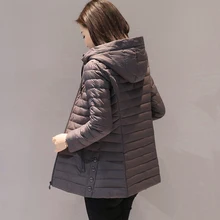Big size 4XL 5XL hooded women winter jacket outerwear cotton padded casacos de inverno feminino ladies coat slim parka