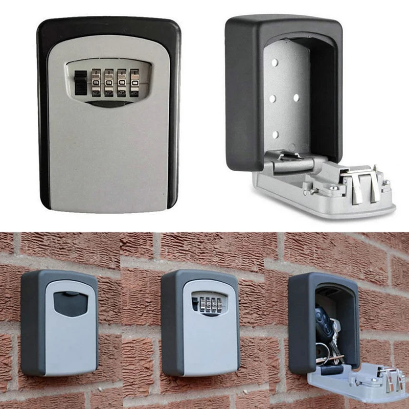 

High-grade Secure Wall-Hanging Mounted Outdoor Metal Password Key Box Case Tools