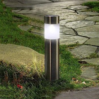 

Thrisdar Stainless Steel Garden Solar Lawn Light Outdoor Landscape Pathway Lawn Solar Bollard Light Spike Spotlight