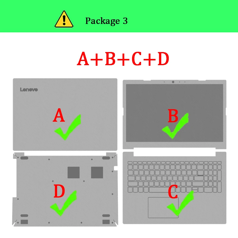 Ноутбук кожи для lenovo Ideapad 330C 720S 14 ''15,6'' 330C-15 330C-14 720S-13 IKB 720S-14 720S-15 510-15 720-15 Тетрадь Стикеры