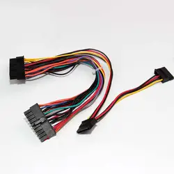 ATX 20Pin + 24Pin (20 + 4Pin) мужской + 2 двойной SATA Женский Кабель питания Шнур для DC ATX блок питания мини PSU ITPS автомобильный компьютер