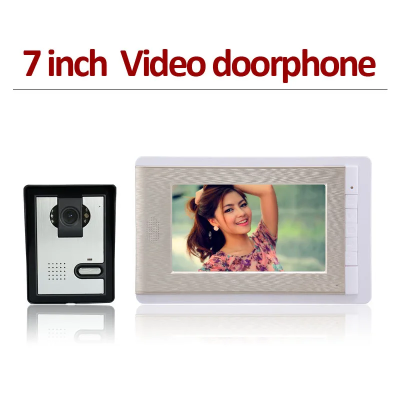 

7 inch TFT Color Video doorphone Intercom System Kit IR Camera doorphone monitor Speakerphone intercom