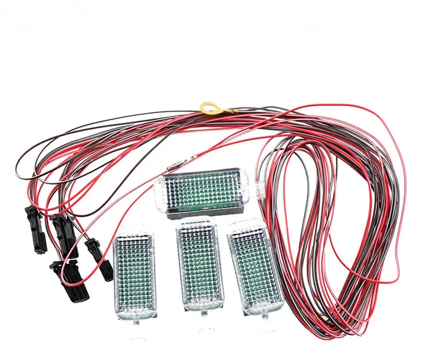Автомобильный интерьерный светодиодный светильник для ног+ жгут проводов для VW JETTA GOLF MK5 MK6 PASSAT B6 B7 A4 Q3 Q5 SEAT LBIZA 3AD 947 409