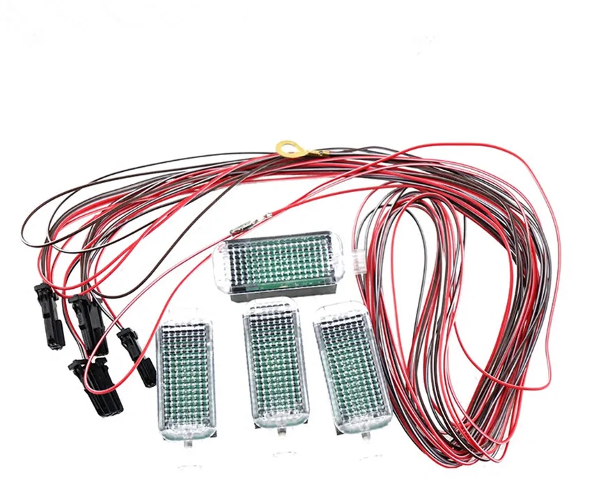 

Car Interior Foot lamp LED Footwell light+Cable Harness For VW JETTA GOLF MK5 MK6 PASSAT B6 B7 A4 Q3 Q5 SEAT LBIZA 3AD 947 409
