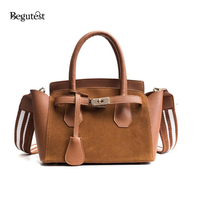 Begutest Designer Fashion Locked Wide Shoulder Strap Shoulder Bags 2017