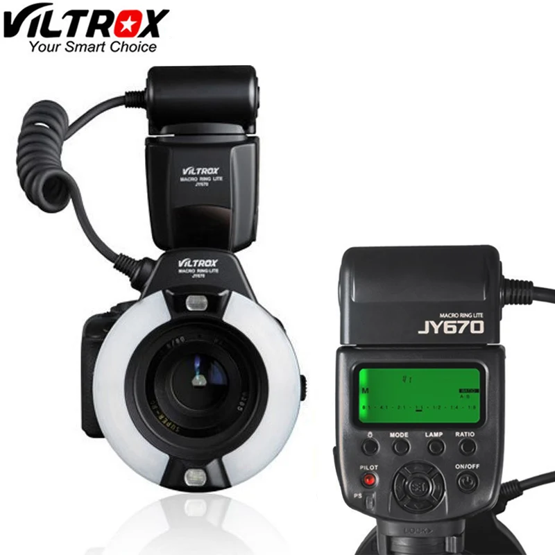 Viltrox JY 670 DSLR камера фото светодиодный макро кольцо Lite Вспышка Speedlite свет для Canon Nikon