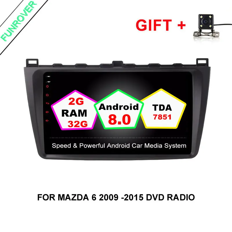 Funrover RAM 2GB Android For MAZDA 6 Ruiyi Mazda6 Ultra 2008 2015 font b CAR b