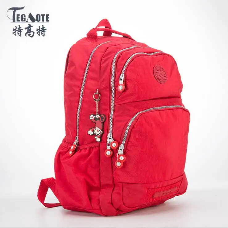 TEGAOTE, женский рюкзак для девочек-подростков, нейлоновые рюкзаки, Mochila Feminina, женский рюкзак для путешествий, школьный ранец, женская сумка