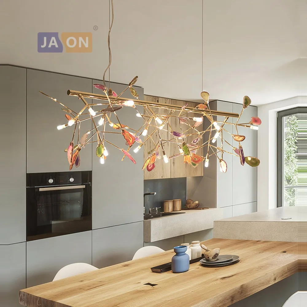 g4 led Нордик Железные Агат Камень Раскрашенная Светодиодные Лампы.Светодиодные