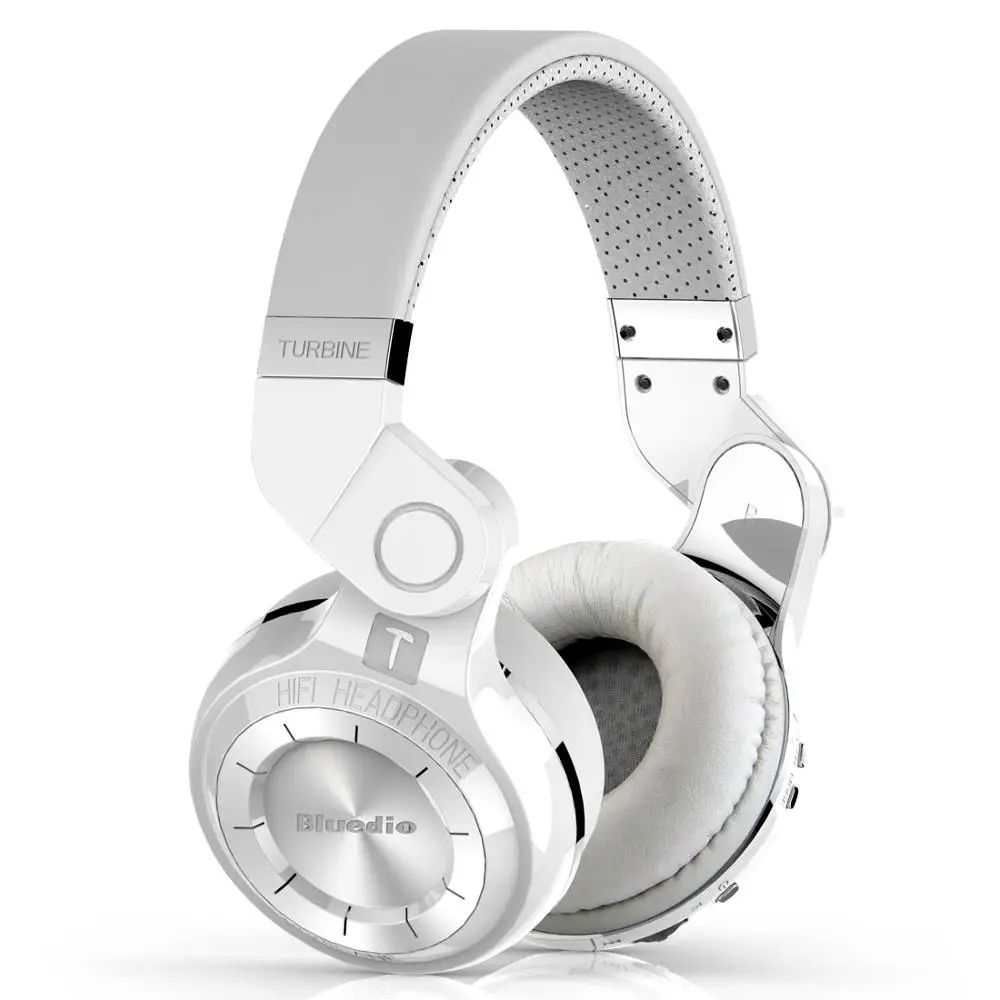 Outmix Bluedio оригинальным T2 Bluetooth Беспроводной складные наушники Выдвижная bluetooth-гарнитура наушники с микрофоном для сотового телефона - Цвет: Белый