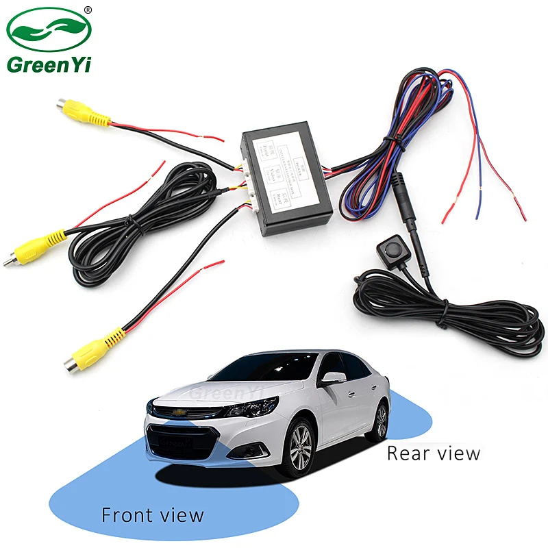 

GreenYi 2CH Car Parking Video Channel Converter Adapter . Auto Front / Side and Rear View Camera Video Control Box