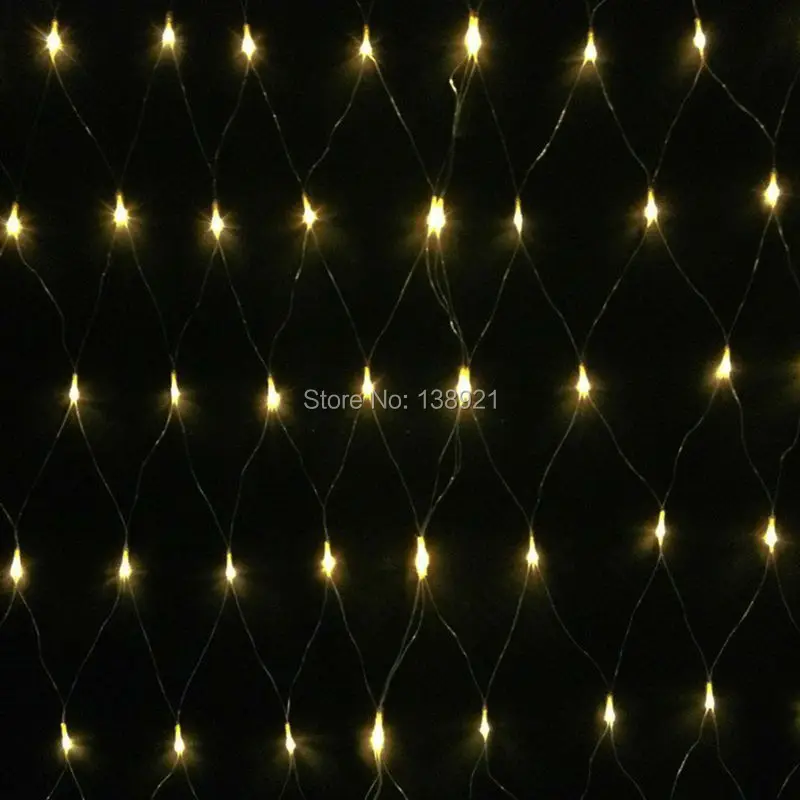 1.5 м x 1.5 м 96 LED Чистая Mesh Фея свет шнура Рождество Свадебная вечеринка Фея свет шнура с 8 Функция контроллер EU/US/UK plug
