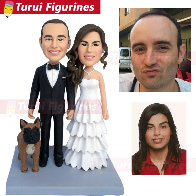Figuras De Boda Personalizadas Con Perro Figuritas Coleccionables Para Pastel De Boda Con Perro Estatuas Y Esculturas Aliexpress