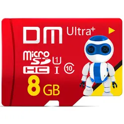 DM Ultra micro SD карта microSDHC 8 Гб карта памяти TF высокоскоростная карта красный цвет