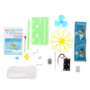 

DIY Bubble Machine Electric Toy Science Experiment Kit Manual Assembly Education Water Blowing Toys For Children