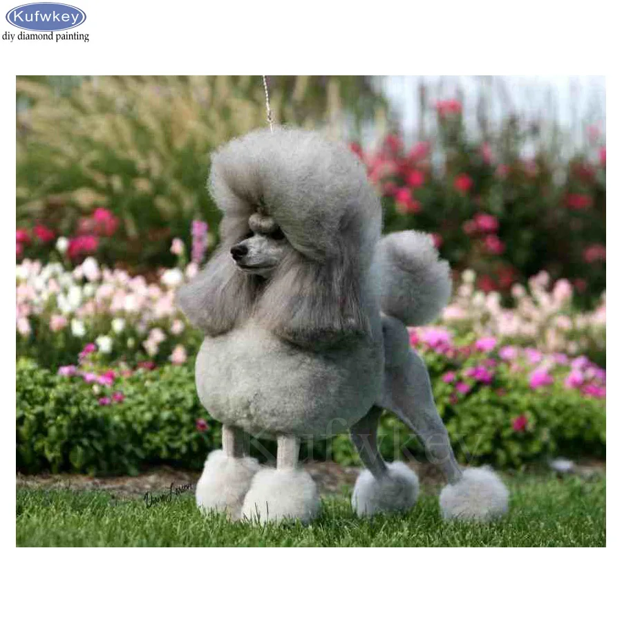 

DIY Diamond Painting Pet Dog /Cute Poodle Diamond Mosaic Diamond Embroidery Crystal 5D Cross Stitch Needlework Home Decor B784