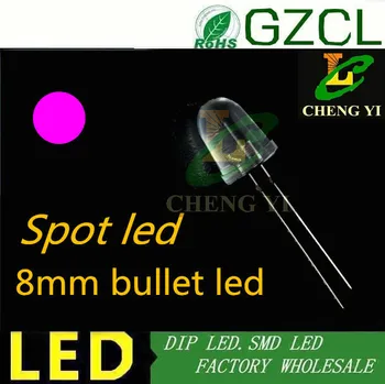 

High bright Pink 8MM Round LED 3.0-3.5V LED diode bullet dip led(CE&Rosh)