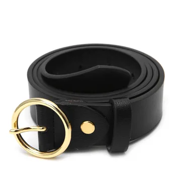 

Black Women Lady Vintage Boho Faux Belt Buckle Waist Belt Waistband All-match