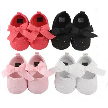 

Lovely Baby Shoes New Toddler Girls Floral Bow Crib Shoes Newborn Baby Princess Bowknot Soft Sole Crib Prewalker Sneakers Shoes