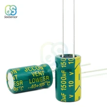 20 штук высокая частота низкая ESR Алюминий электролитический конденсатор, алюминиевая крышка, 10В 1500 мкФ 10x17 мм