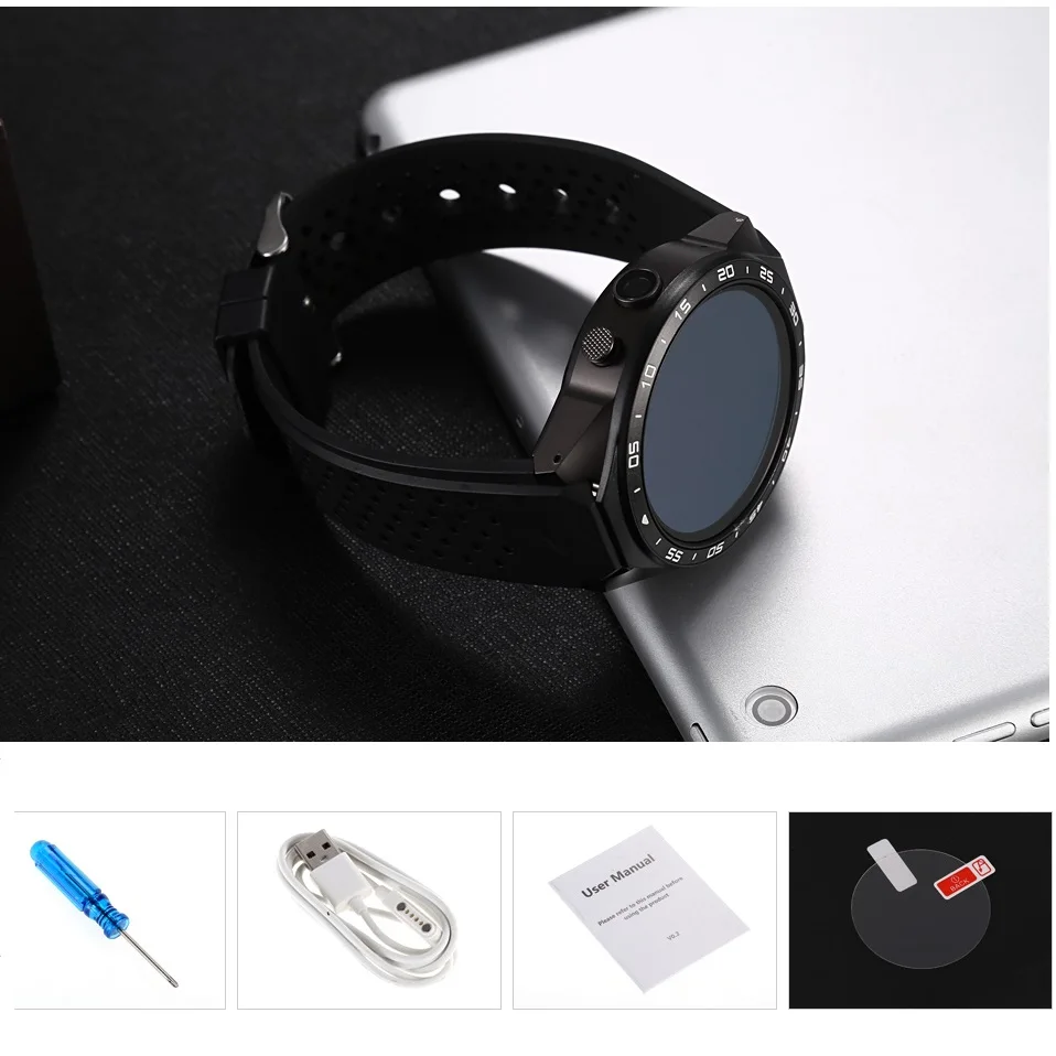 696 оригинальные KingWear KW88 Android 5 1 39 ''Экран 3g Smartwatch телефон MTK6580 512 4 GB gps Шагомер