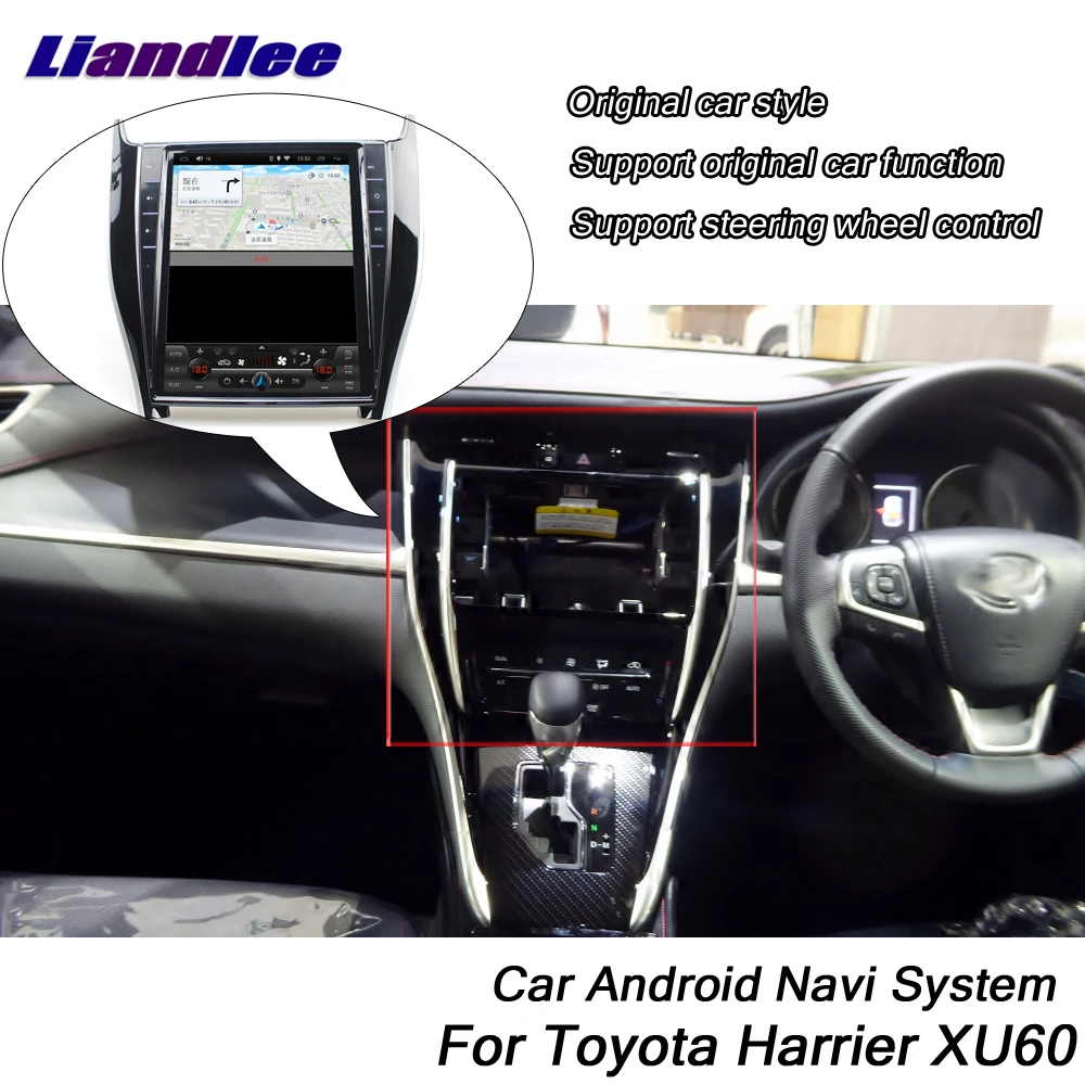 Clearance Liandlee Android For Toyota Harrier XU60 2013~2018 Original Tesla Style Radio Carplay GPS BT Wifi Navi MAP Navigation Multimedia 1