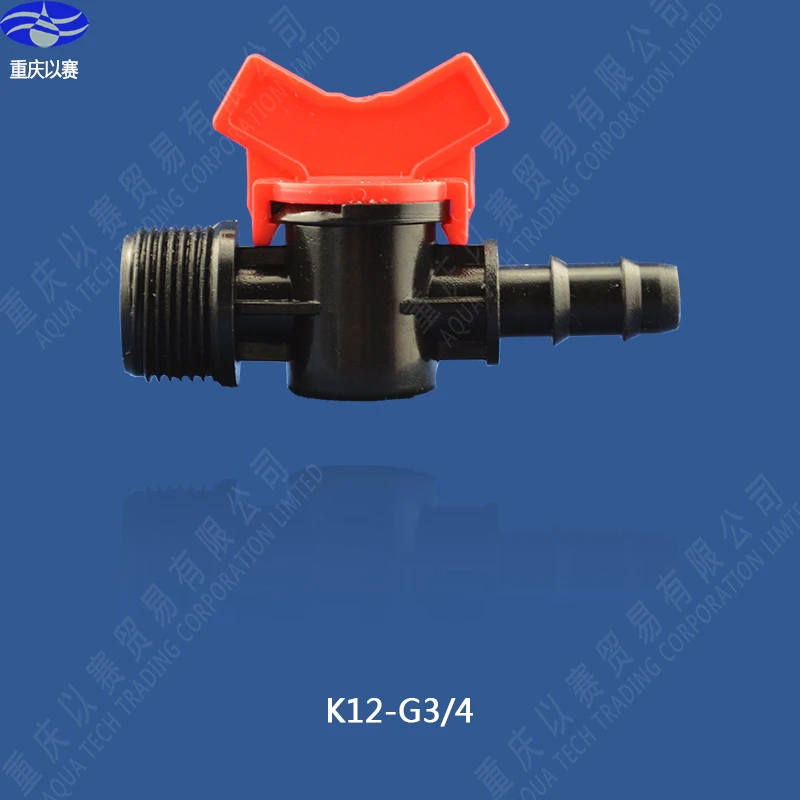 

AQTK12-G3/4" plastic garden hose switch with barb, multifunction barb valve ,POM plastic hose miniature thread hose valve,