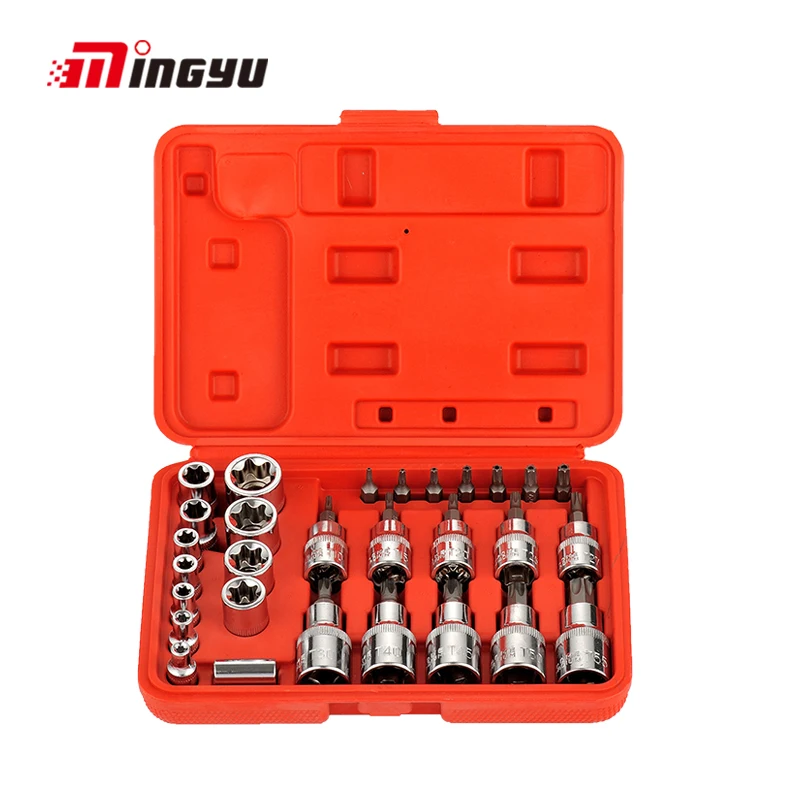 30pcs Torx Male Female E & T Bit Socket Set Star Female Socket Set Torx