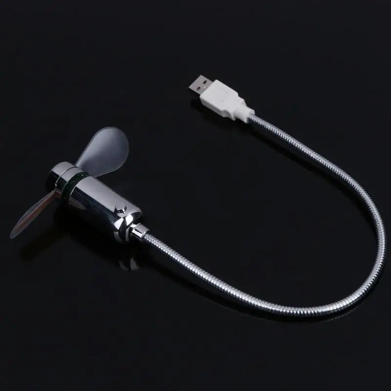 USB Мини Гибкий вентилятор времени часы со светодиодный подсветкой-Прохладный гаджет регулируемый