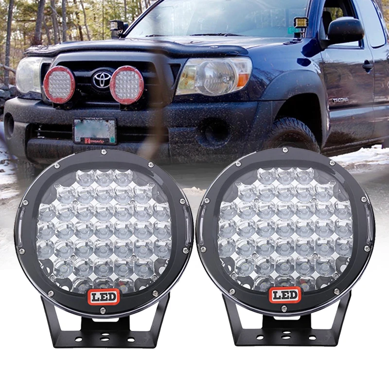 Светодиодный рабочий светильник Pair185W 9 дюймов для JEEP Truck 4WD Круглый внедорожный