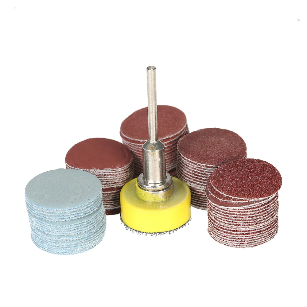 

100PCS 25mm 1" Sander Disc Sanding Disk 100-3000 Grit Paper with 1inch Abrasive Polish Pad Plate for Dremel Rotary Tool