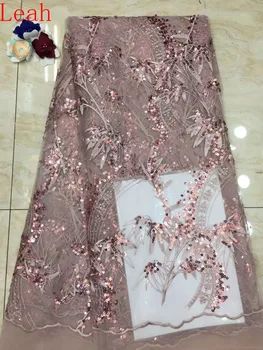 

stock 5yards/bag XC47# 5 colors embroidery sequins luxury French style fabrics for wedding dresses Free shipping