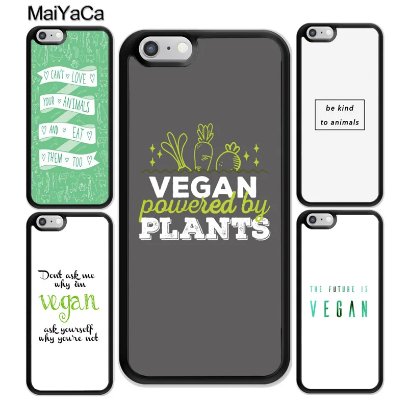 MaiYaCa Vegetarian Quotes VEGAN FOOD ANIMAL LOVE VEGGIE Phone Case For
