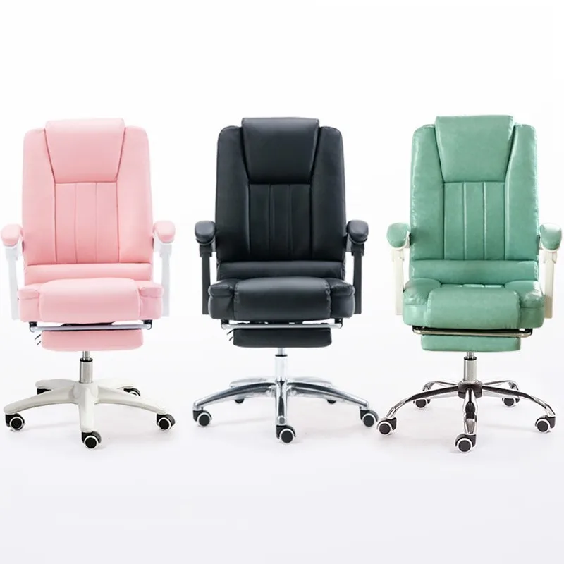 High Quality Pink Esports Poltrona Silla Gamer Boss Gaming Office Synthetic Leather Chair With Foot