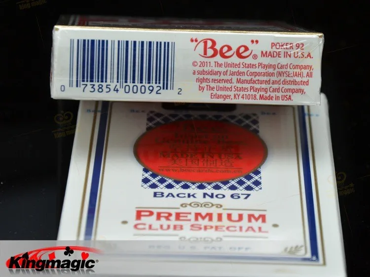 1 колода США оригинальные игральные карты пчелы № 92 Клуб Покер волшебные карты игры Mgaic трюки реквизит для мага
