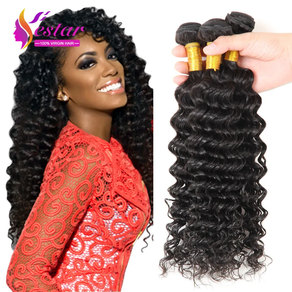 

Peruvian Deep Wave Hair Unprocessed 7A Peruvian Virgin Hair Peruvian Deep Curl Hair Human Hair 4pcs/ lot Deep Wave