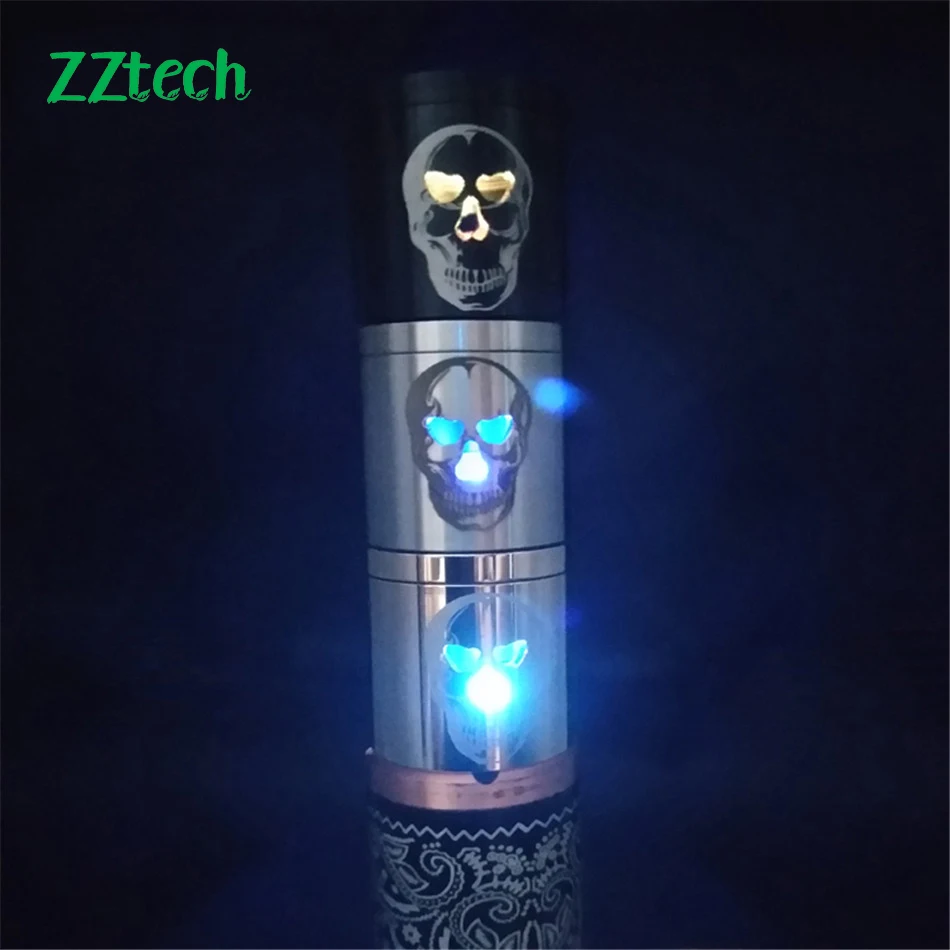 Электронные сигареты ZZtech в новом стиле Оригинальный светодиодный дизайн черепа