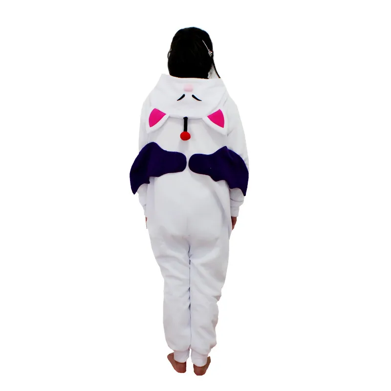 Moogle Children's Cartoon Kigurumi Kids Onesies Pajamas Final Fantasy Cosplay Costume for Halloween Carnival Party