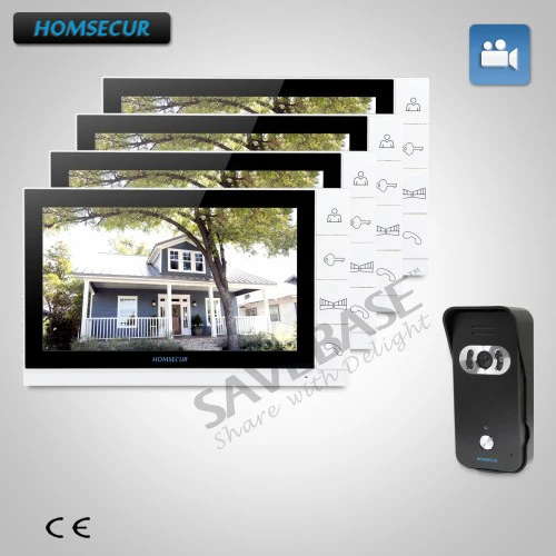 

HOMSECUR 9" Wired Video&Audio Home Intercom+White Monitor for Apartment 1C4M
