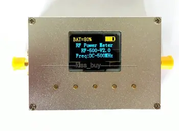 

100K-500 MHz digital OLED display RF Power Meter frequency -75~+15 dBm + Sofware RF Attenuation Value + Aluminum shell
